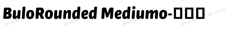 BuloRounded Mediumo字体转换